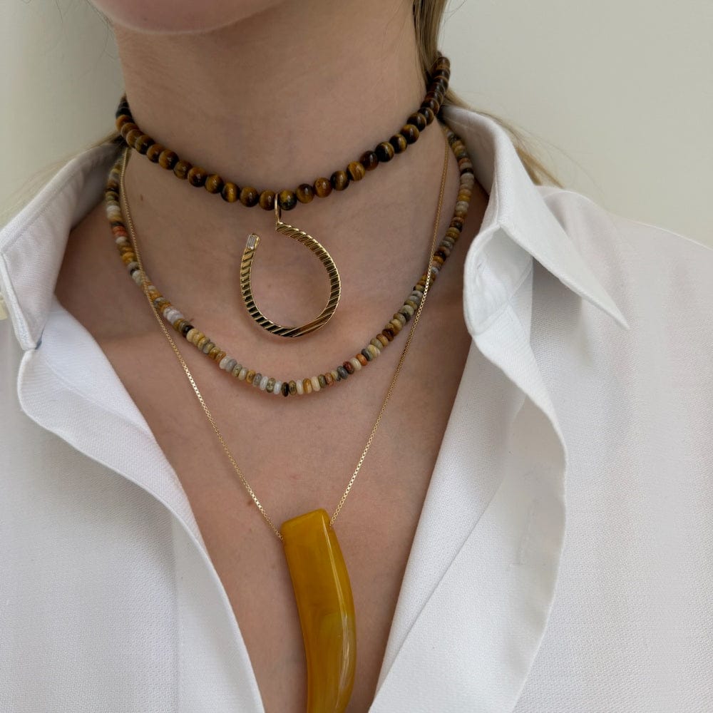 Jennifer Zeuner Tati Necklace 18k Yellow Gold Plated Silver