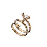 Jennifer Zeuner Teagan Ring 18K Gold Plated Brass / 3