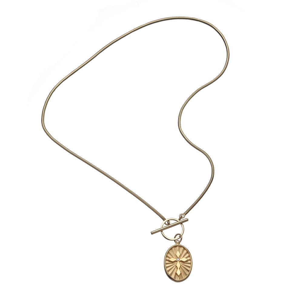 Jennifer Zeuner Tess Necklace 18k Yellow Gold Plated Silver