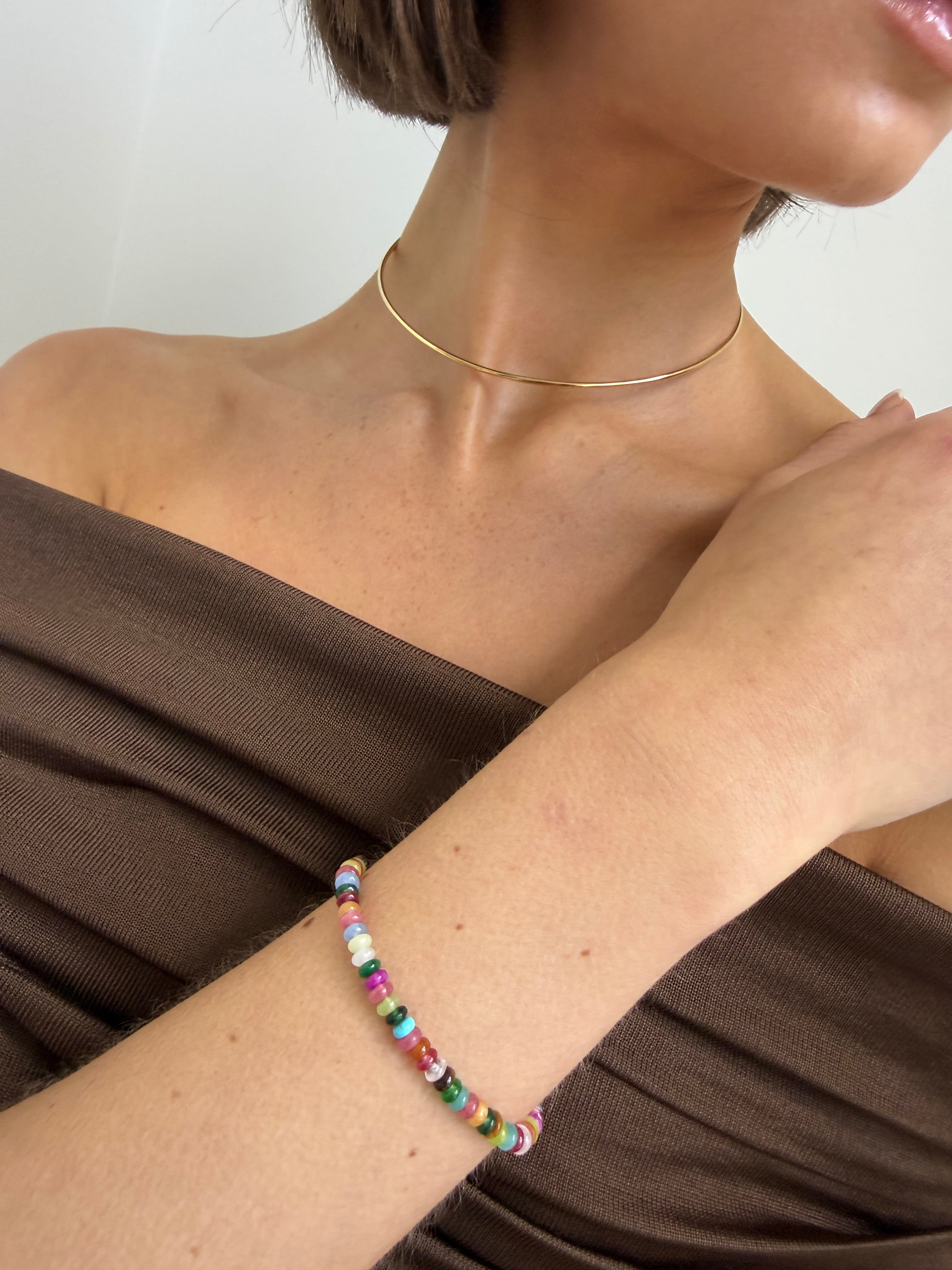 Jennifer Zeuner Uma Bracelet 18k yellow gold-plated silver