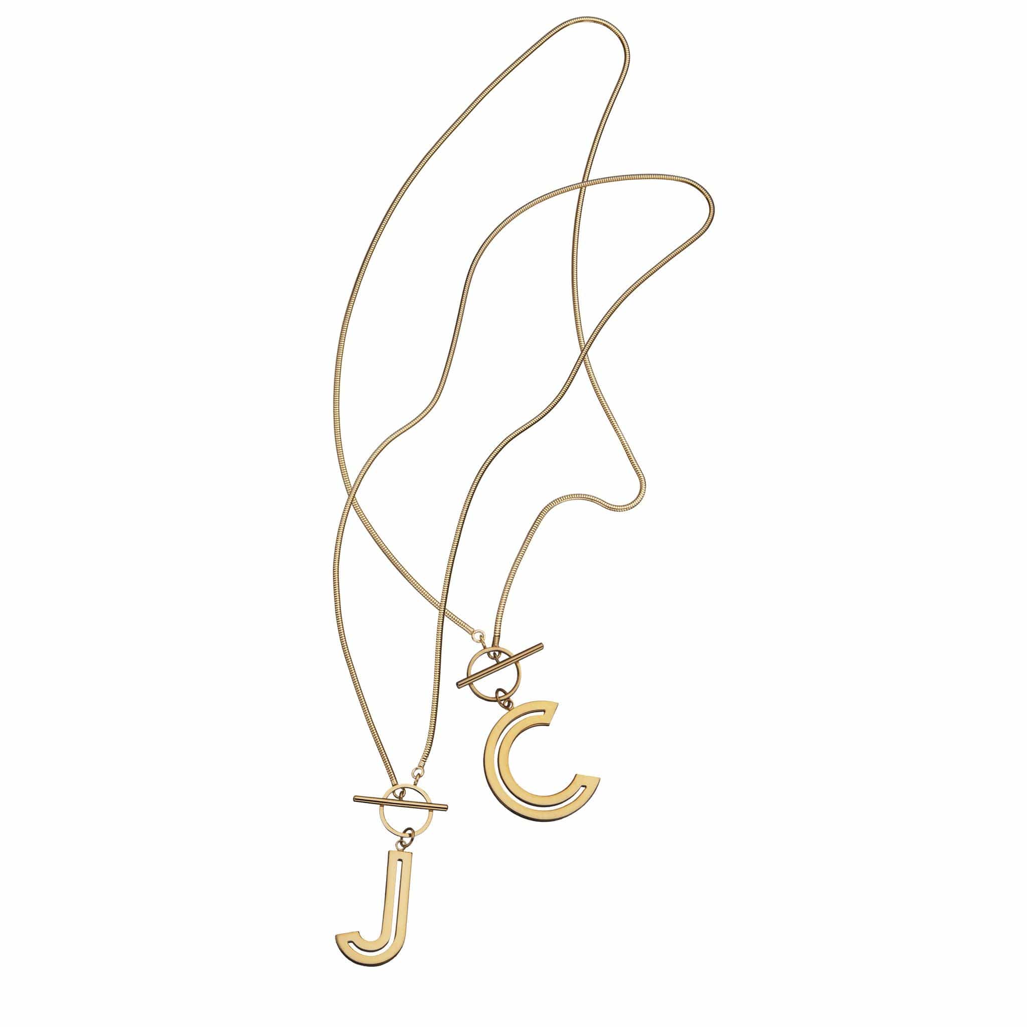 Louis Vuitton LV & Me Necklace, Letter P Gold Metal