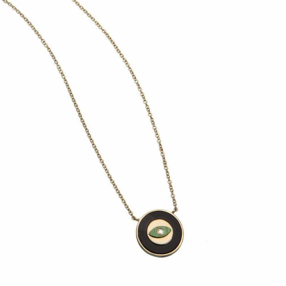 Jennifer Zeuner Jewelry Yani Mini Necklace 18k yellow gold plated silver