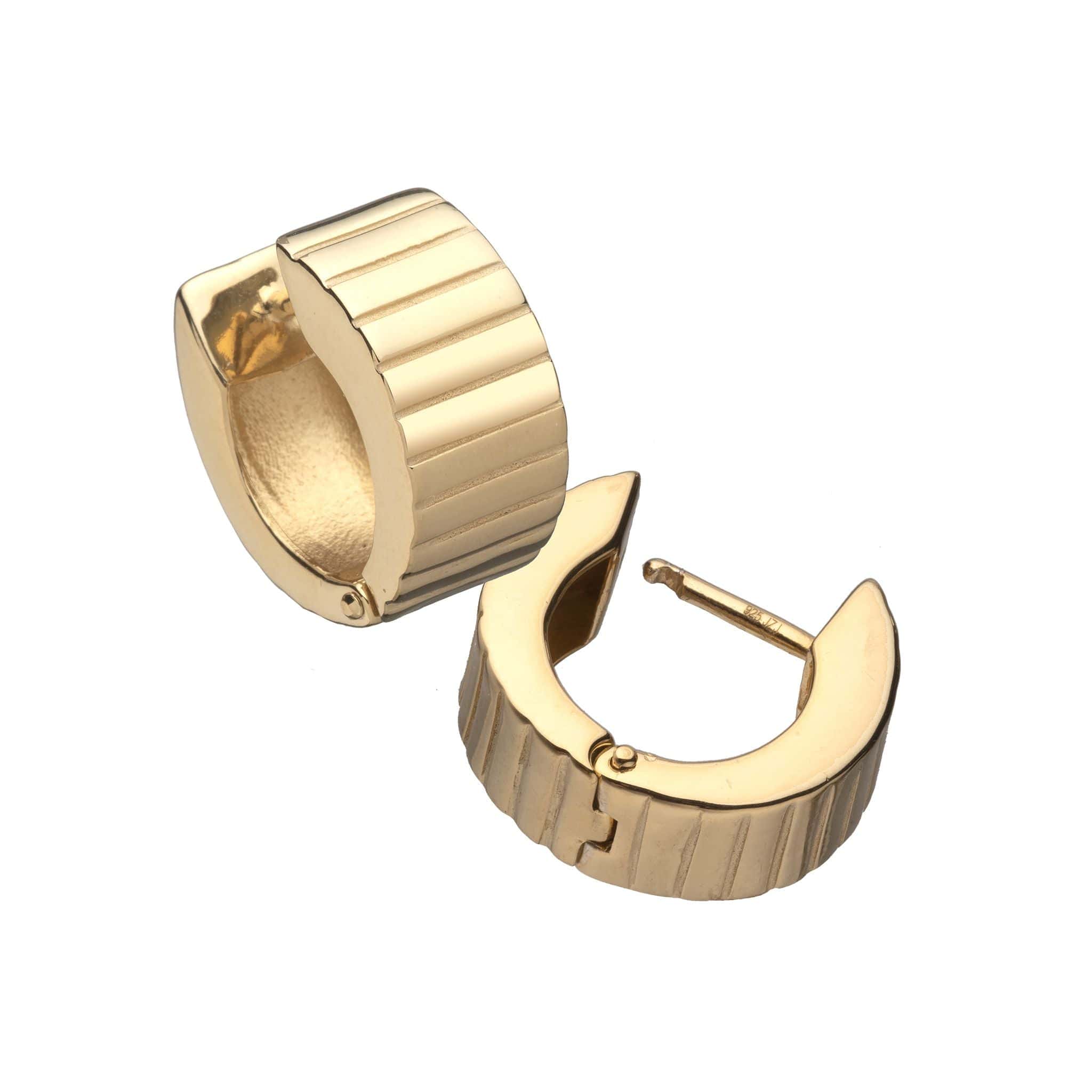 Jennifer Zeuner Jewelry Betty 3/4" Huggies 18k yellow gold plated silver