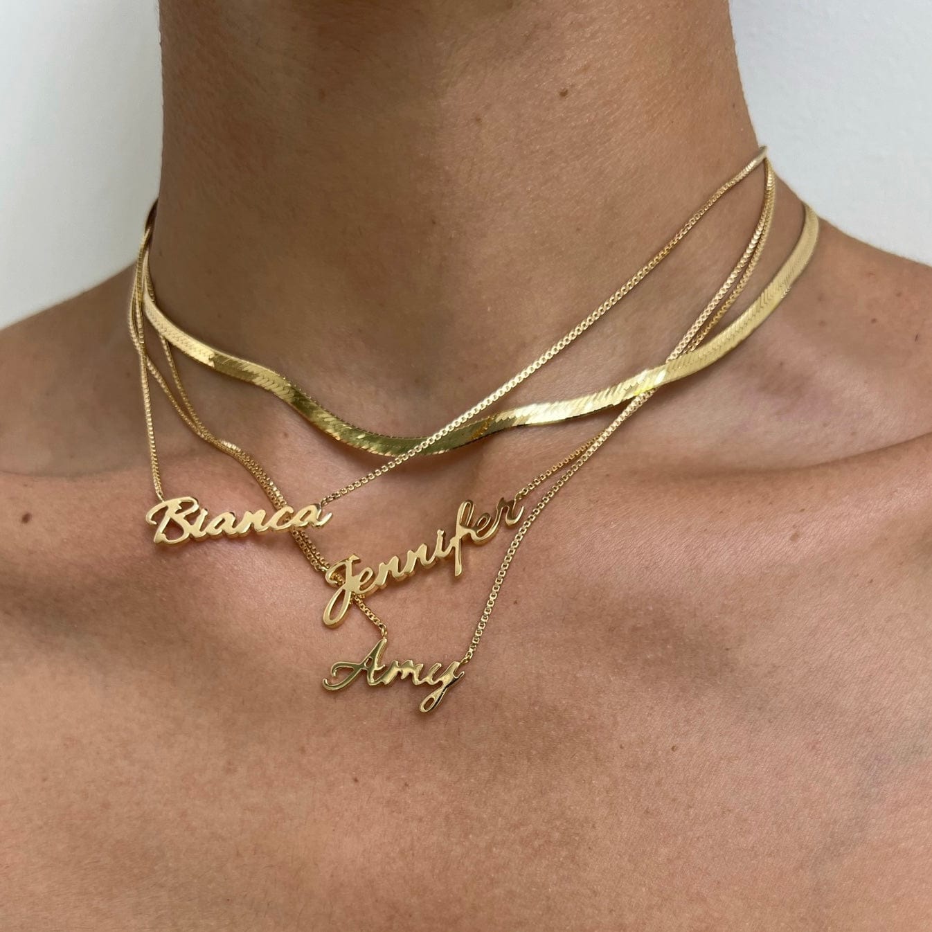 Jennifer Zeuner Jewelry  Betty Nameplate Necklace