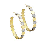 Jennifer Zeuner Jewelry Bianca 2" Hoops two tone