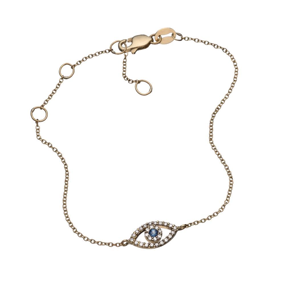 Jennifer Zeuner Jewelry Blinx 14k Bracelet 14k yellow gold- blue sapphire