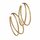 Jennifer Zeuner Jewelry Calista 2.5" Hoops 18k yellow gold plated silver