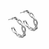 Jennifer Zeuner Jewelry Carmine 1" Hoops sterling silver