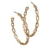 Jennifer Zeuner Jewlery Carmine 2" Hoops 18k yellow gold plated silver