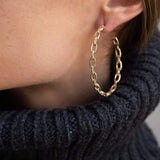 Jennifer Zeuner Jewlery Carmine 2" Hoops