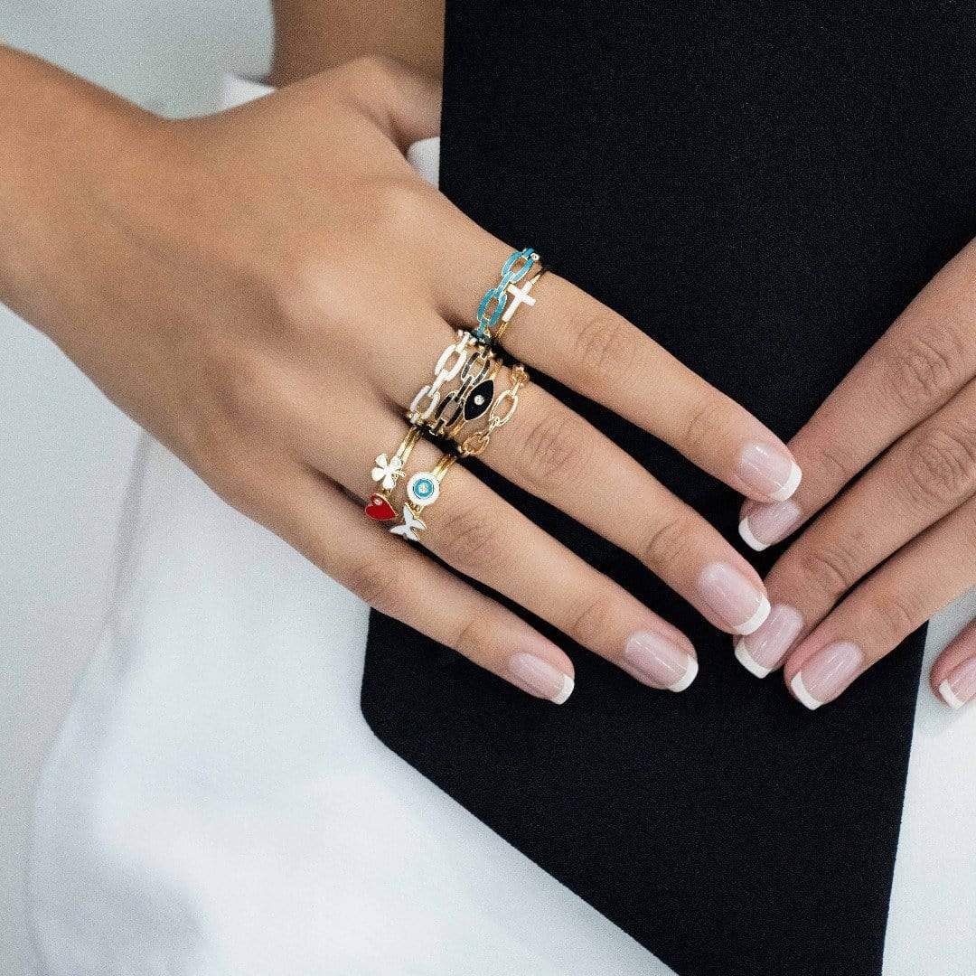 Jennifer Zeuner Jewelry Carmine Enamel Ring