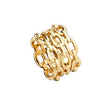 Jennifer Zeuner Jewelry Carmine Stacked Ring gold vermeil / 8