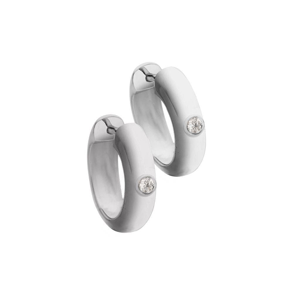 Jennifer Zeuner Jewelry Court Huggies sterling silver