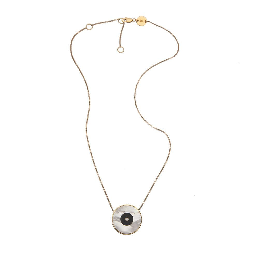 Jennifer Zeuner Jewelry Danai Necklace mother of pearl / 18k yellow gold plated silver