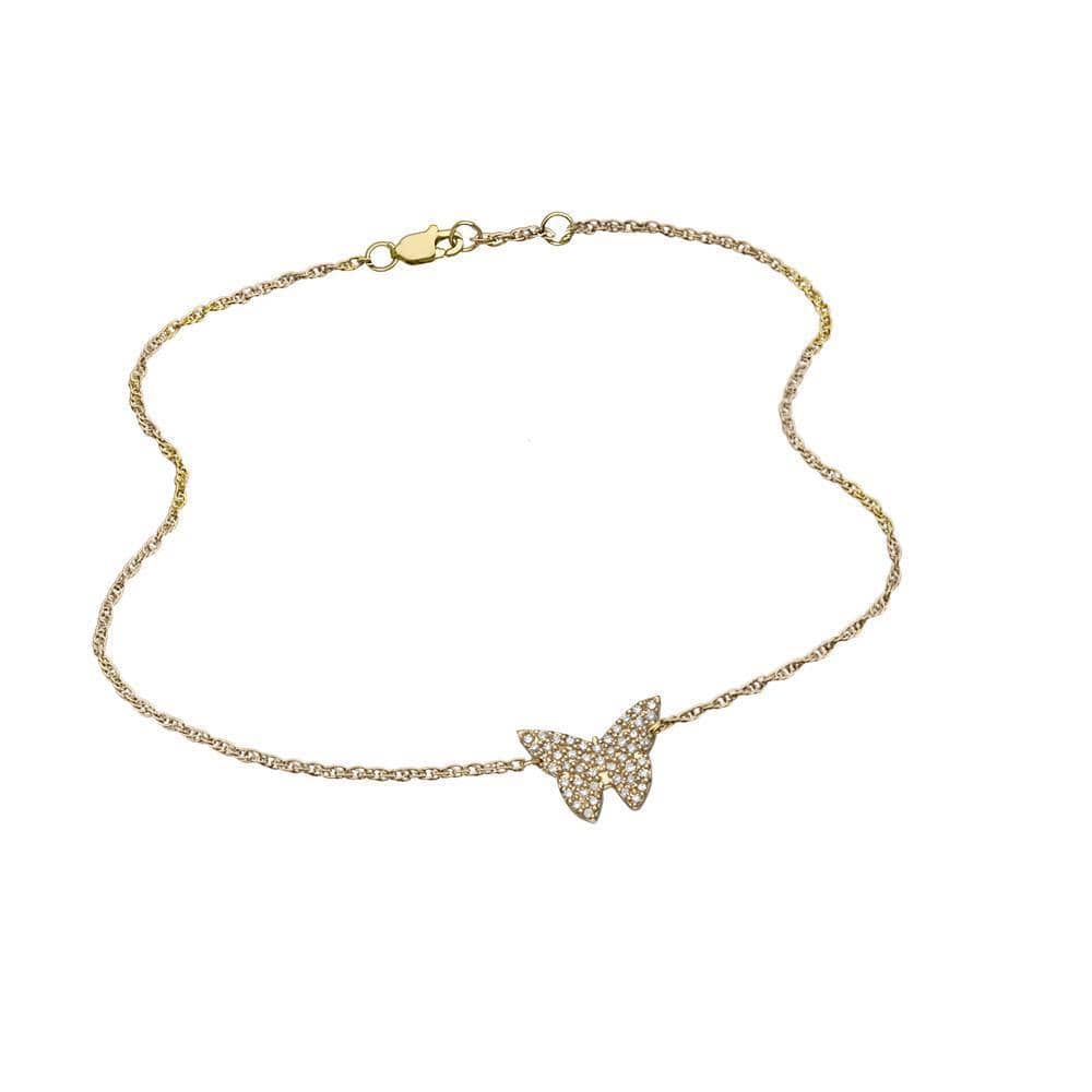 Jennifer Zeuner Jewelry Daphne Pave 14K Anklet