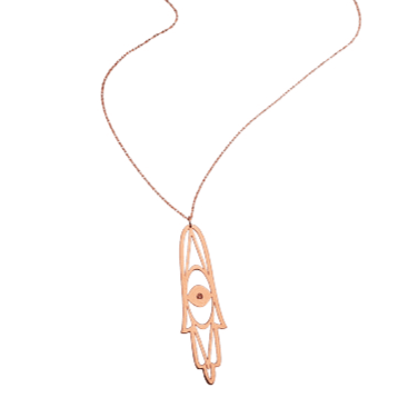 Jennifer Zeuner Jewelry Deborah Necklace rose vermeil