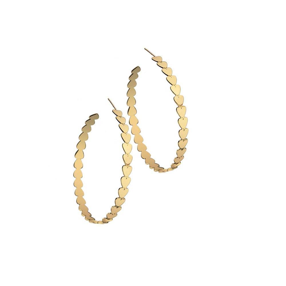 Jennifer Zeuner Jewelry Dream 2" Hoops 18k yellow gold plated silver