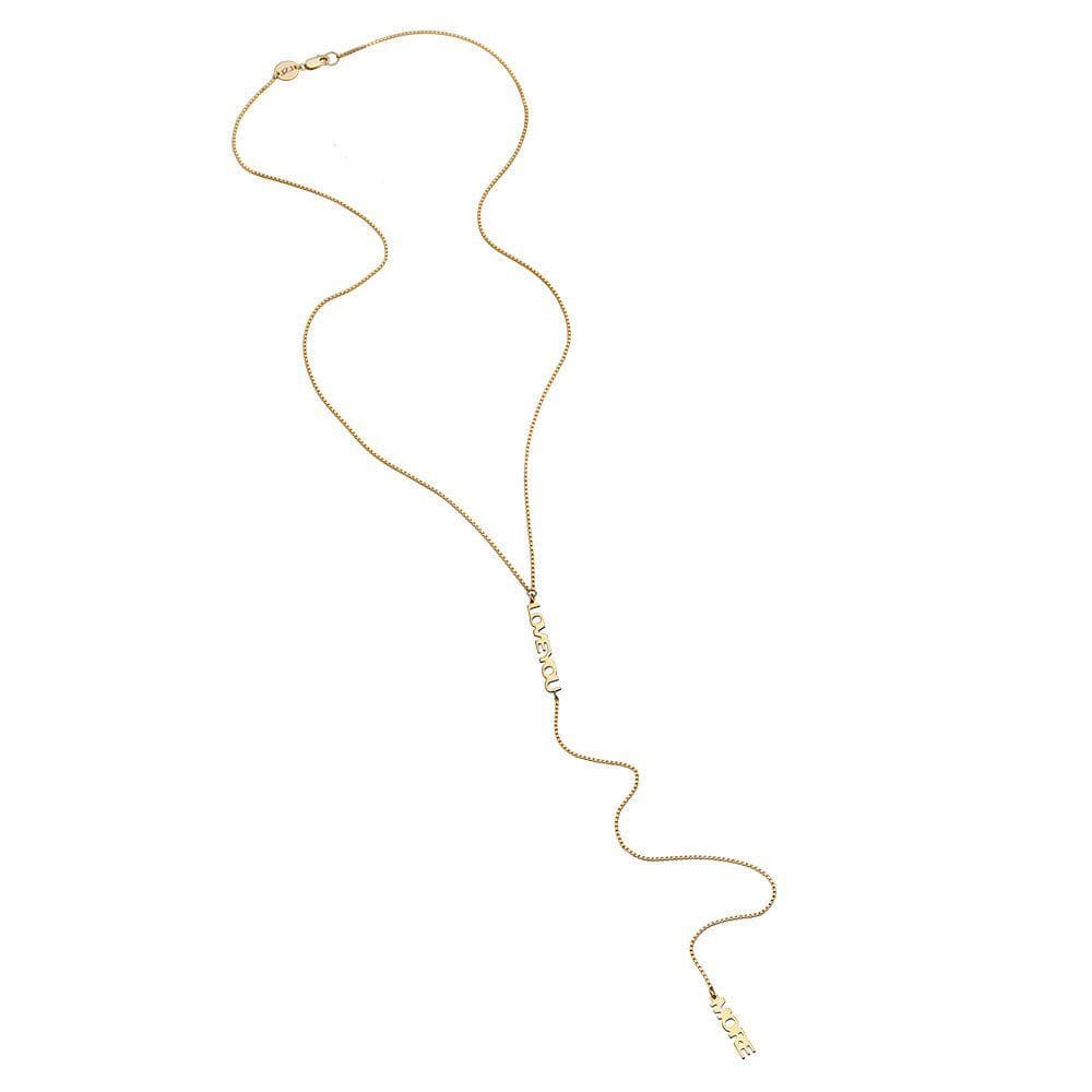 Jennifer Zeuner Jewelry Hope Lariat gold vermeil