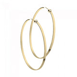 Jennifer Zeuner Jewelry Jennifer 3" Hoops 18k yellow gold plated silver