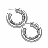 Jennifer Zeuner Jewelry Juniper 1.5” Earrings 18k yellow gold plated silver