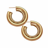 Jennifer Zeuner Jewelry Juniper 1.5” Earrings 18k yellow gold plated silver