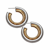 Jennifer Zeuner Jewelry Juniper 1.5” Earrings Two Tone