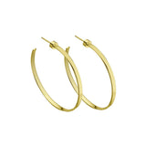 Jennifer Zeuner Jewelry Kiara 2" Hoops 18k yellow gold plated silver