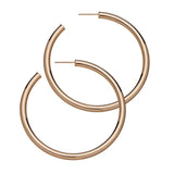 Jennifer Zeuner Jewelry Lou 2.5" Hoops 18k yellow gold plated silver