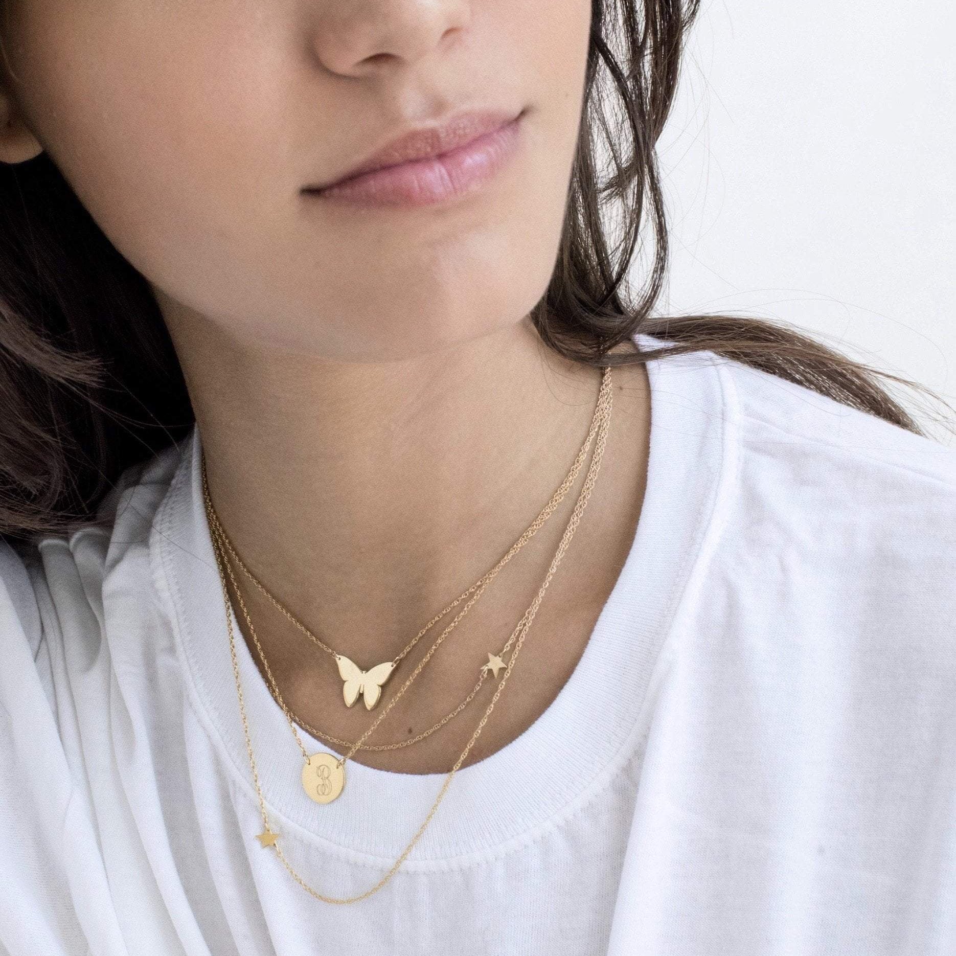 Jennifer Zeuner Jewelry Mariah 1/2" Butterfly Necklace