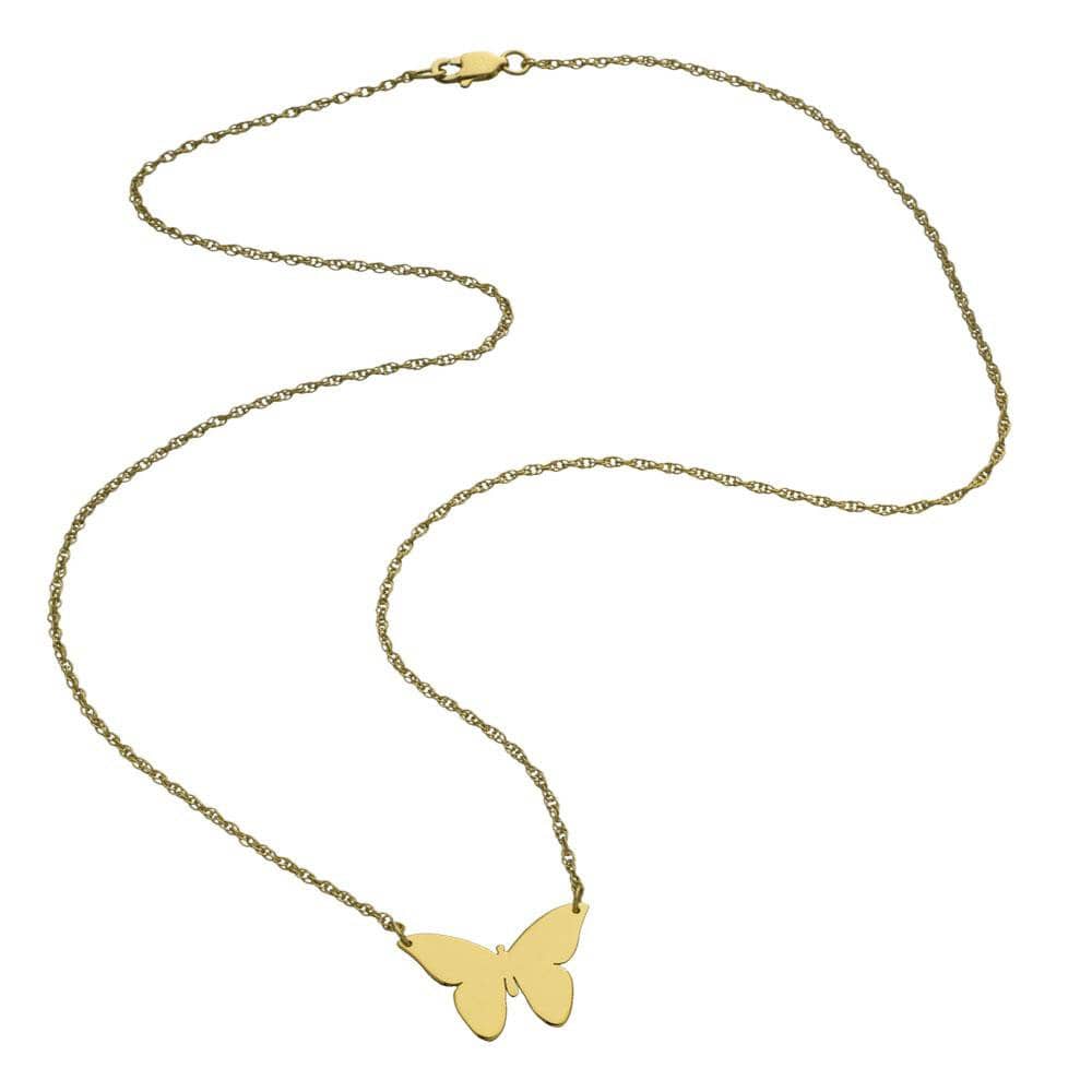 Jennifer Zeuner Jewelry Mariah 1/2" Butterfly Necklace gold vermeil