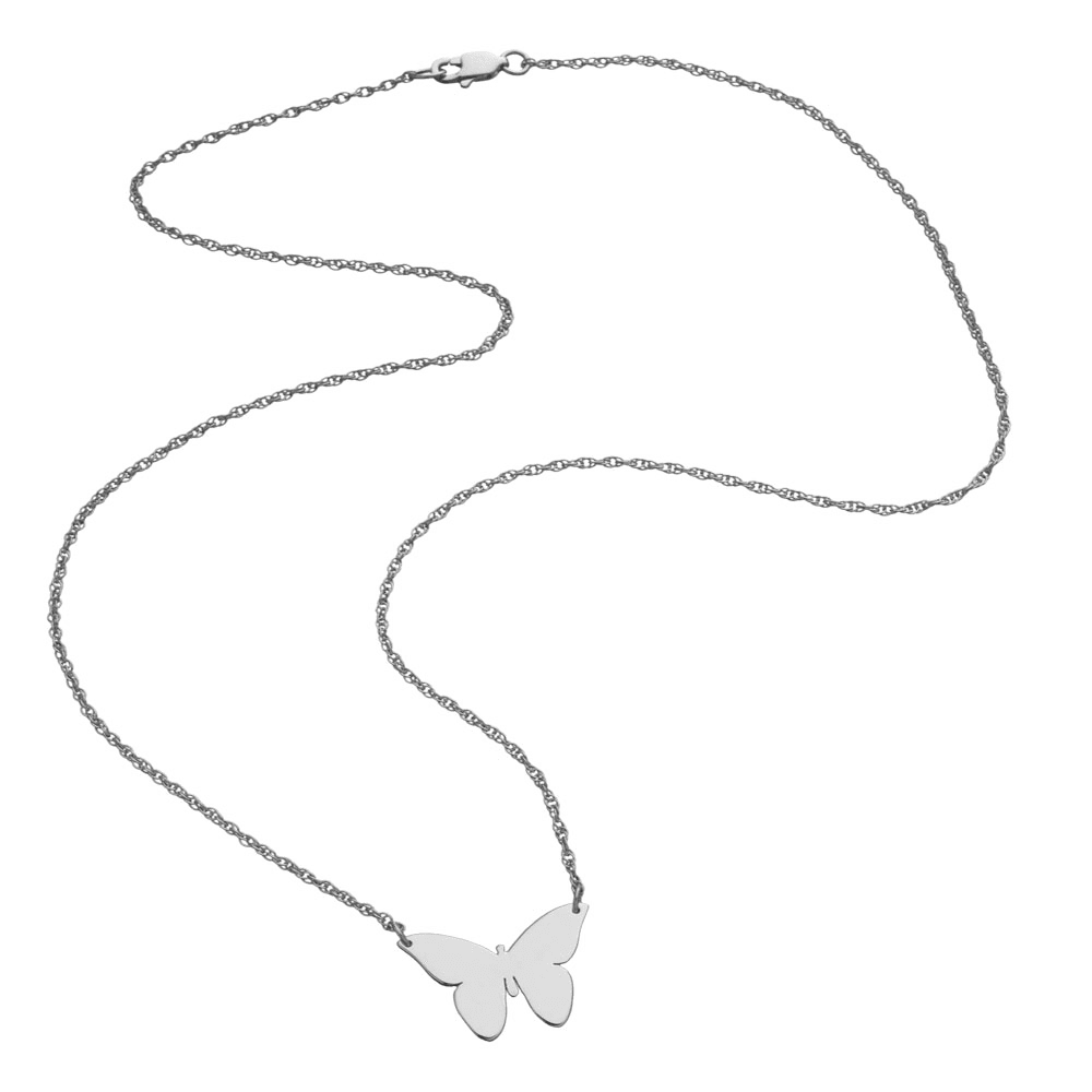 Jennifer Zeuner Jewelry Mariah 1/2" Butterfly Necklace sterling silver