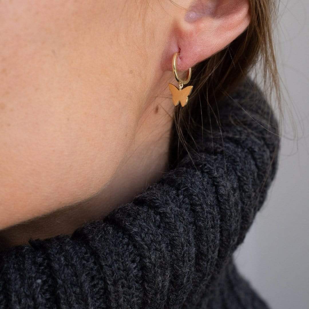 Jennifer Zeuner Jewlery Mariah Huggies 18k yellow gold plated silver