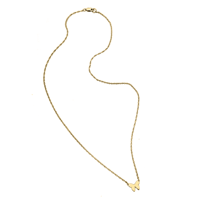 Jennifer Zeuner Jewelry Mariah Mini Butterfly Necklace gold vermeil