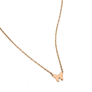 Jennifer Zeuner Jewelry Mariah Mini Butterfly Necklace rose vermeil
