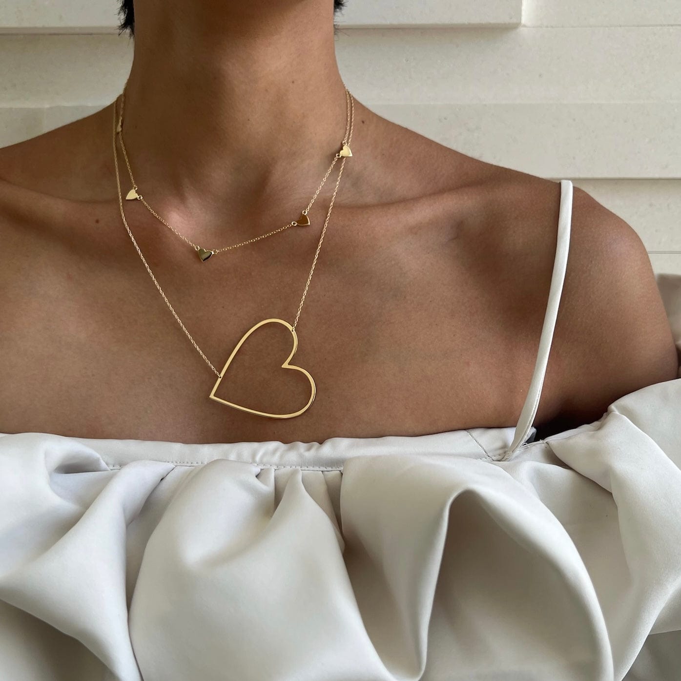 Jennifer Zeuner Jewelry Marissa Large Open Heart Necklace