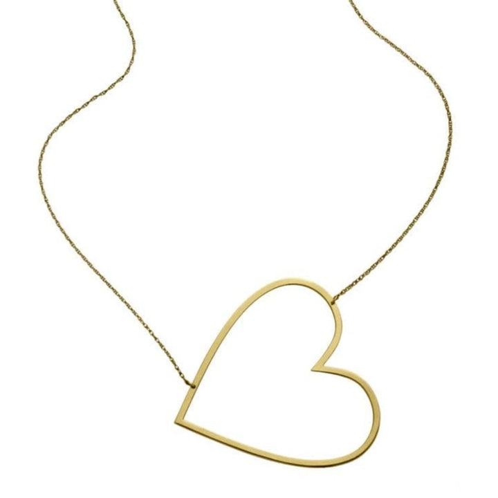 Jennifer Zeuner Jewelry | Marissa Large Open Heart Necklace