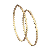 Jennifer Zeuner Jewelry Mattie 3" Earrings 18k yellow gold plated silver