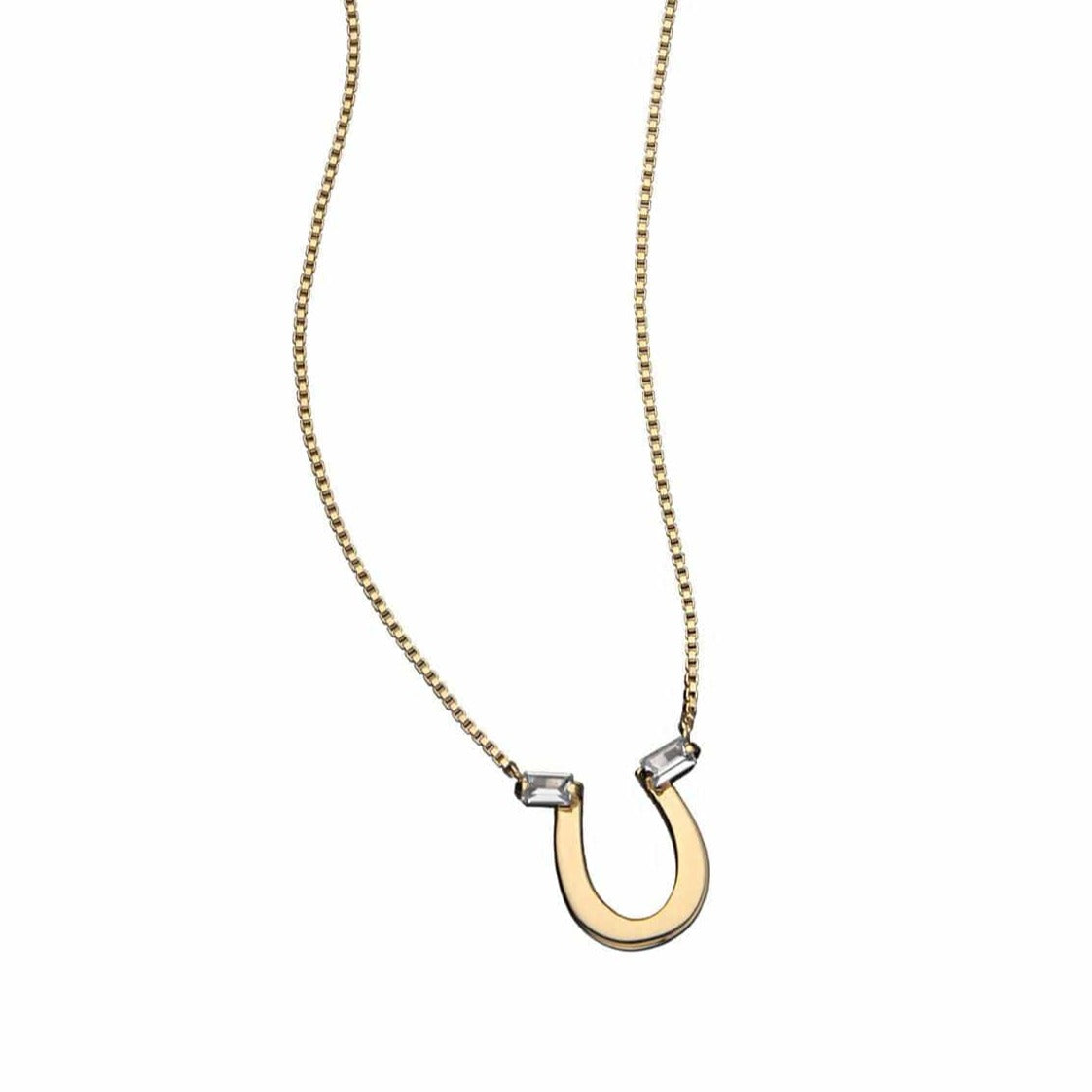 Horseshoe Necklace, Yellow Gold, Malachite and Diamond – Roseark