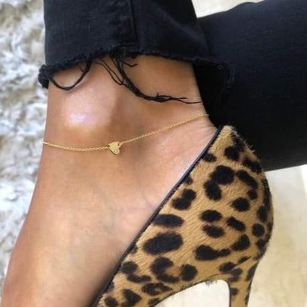 Jennifer Zeuner Jewelry Mia Mini Heart with Diamond Anklet