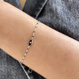 Jennifer Zeuner Jewelry Millo 14k Bracelet 14k white gold - black enamel
