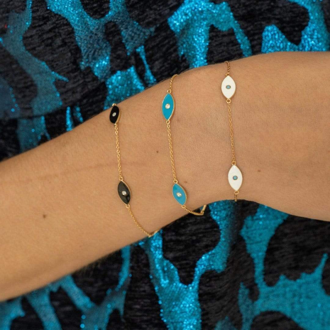 Jennifer Zeuner Jewelry Nazar Enamel Romy Bracelet