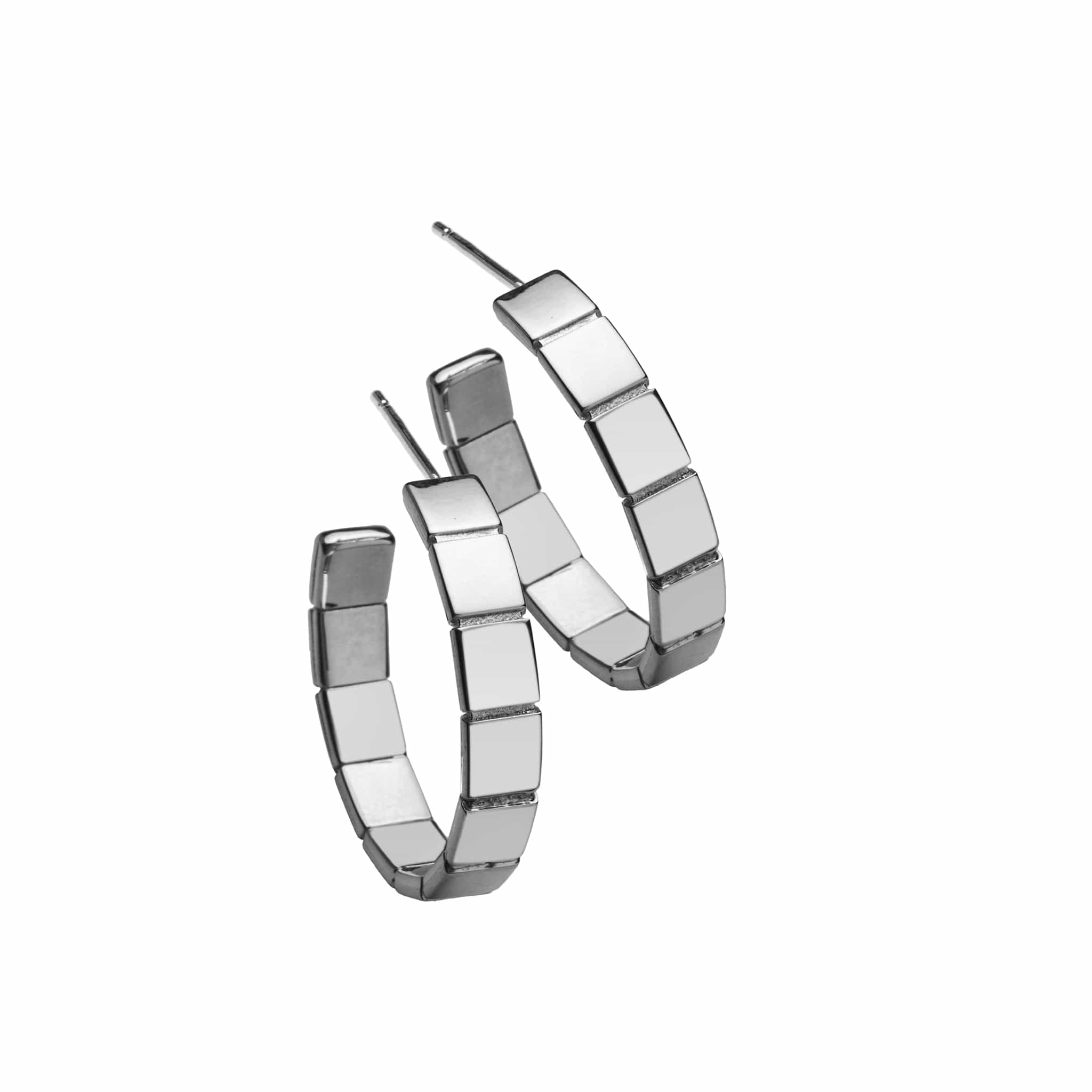Jennifer Zeuner Jewelry Nicole 1" Hoops sterling silver
