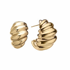 Jennifer Zeuner Jewelry Perla 1" Earrings 18k yellow gold plated silver