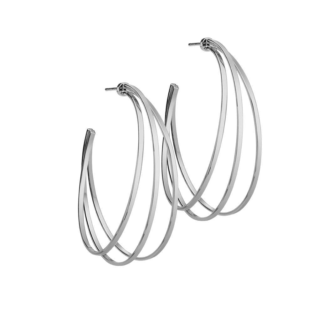 Jennifer Zeuner Jewelry Raya 2" Hoops sterling silver