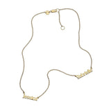 Jennifer Zeuner Jewelry Remington Nameplate Necklace gold vermeil / two names