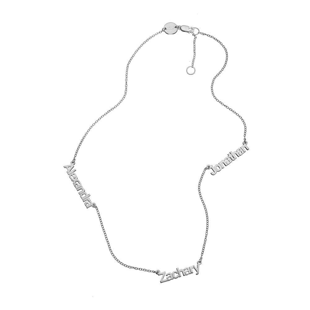 Jennifer Zeuner Jewelry Remington Nameplate Necklace sterling silver / three names