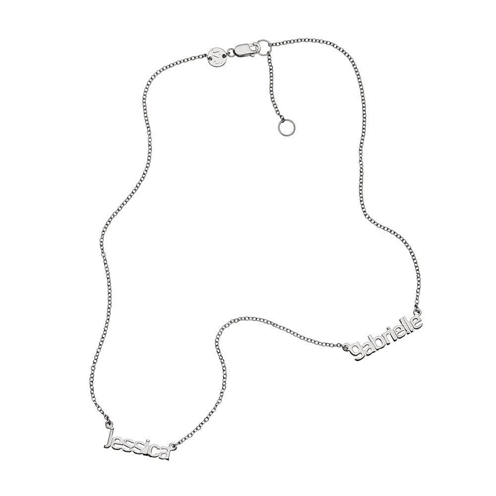 Jennifer Zeuner Jewelry Remington Nameplate Necklace sterling silver / two names