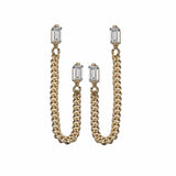 Jennifer Zeuner Jewelry Romina Earrings 18k yellow gold plated silver