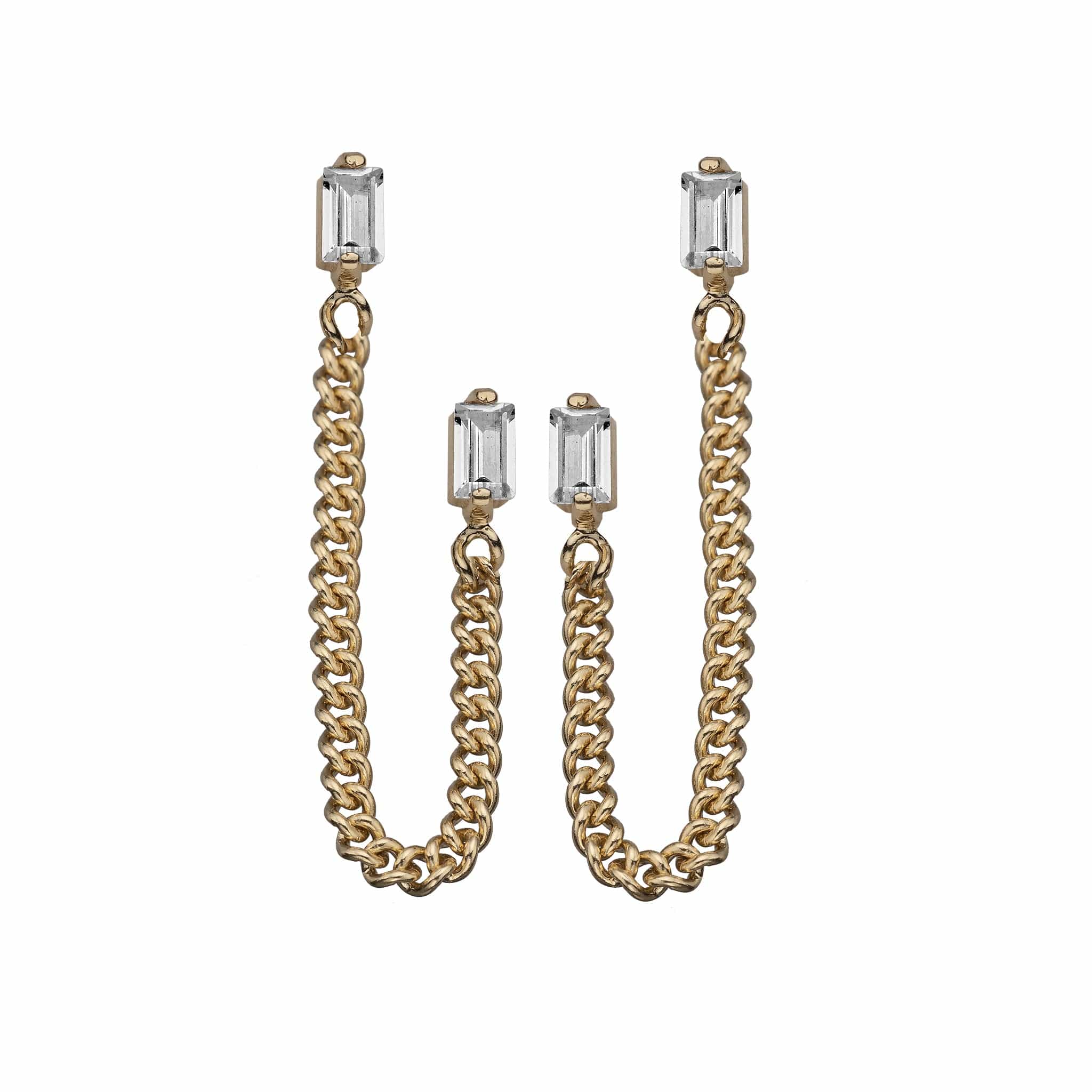 Jennifer Zeuner Jewelry Romina Earrings 18k yellow gold plated silver