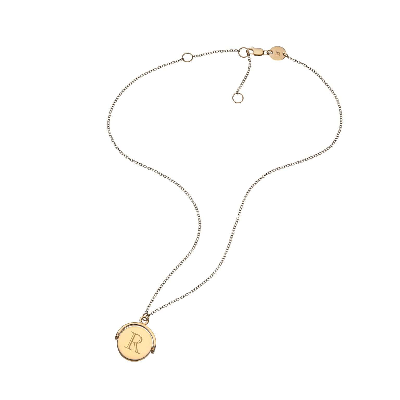 Jennifer Zeuner Jewelry | Sabina Engraved Necklace